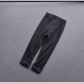 Chlapecké kalhoty Dívčí zimní zateplené legíny (vel. pro 2-11 let) - bavlněné Barva: Černá, Velikost: 130 (6-7 let)