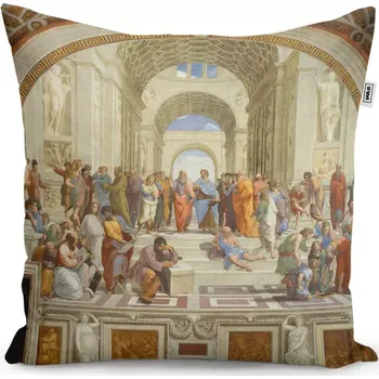 Polštář Sablio Polštář Athénská škola - Raffael Santi - 60x60 cm