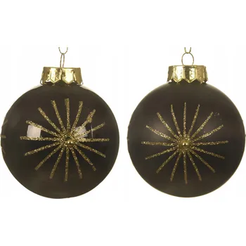 Vánoční dekorace Vánoční Koule ozdoba na vánoční stromeček závěsná zlatá černá