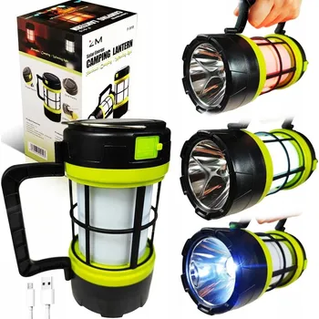 Stojací lampa Akumulátorová LED lampa TEKAN 4 W s USB vstupem, stojací, se solárním panelem, s úchytem na zavěšení