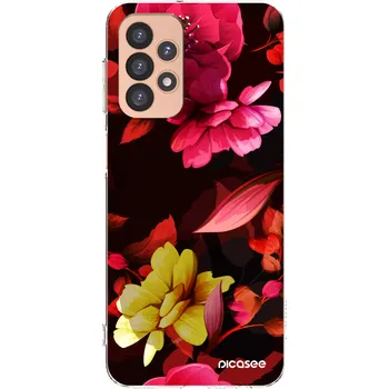 Pouzdro na mobilní telefon Picasee silikonový průhledný obal pro Samsung Galaxy A23 A236B 5G - Dark Peonny