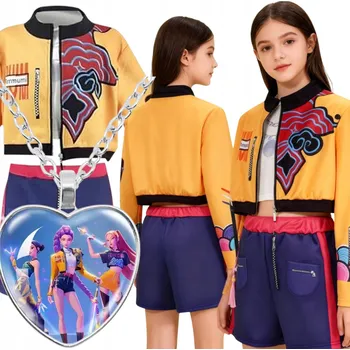 Karnevalový kostým Demon Hunters kpop Rumi kostým cosplay lovkyně démonů 130 cm Dívčí XL