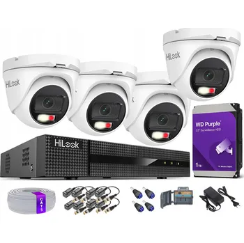 Bezpečnostní kamera Monitorovací sada HiLook 4x AHD kamera 5 Mpx s DVR rekordérem 1 TB