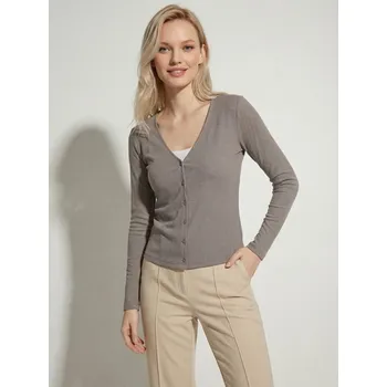 Sinsay - Hladká viskózová halenka - hnědá - 529HC-84X - 529HC-84X-XS