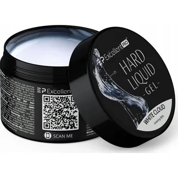 Lak na nehty EXCELLENT PRO HARD LIQUID GEL WHITE CLOUD TVRDÝ STAVEBNÍ GEL MLÉČNÝ 15 g