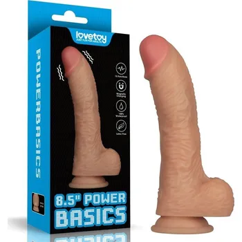 Dildo Lovetoy 8.5″ Power Basics, PVC dildo s přísavkou 21,5 x 4 cm