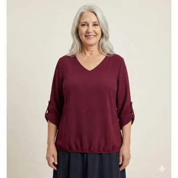 Dámská tunika Tunika NOGAR s gumičkou v pase vínová Velikost: UNI: L-4XL