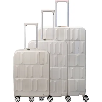 Travelite PANELLO 55/65/76cm Sada 3 kufrů Béžová White ivory