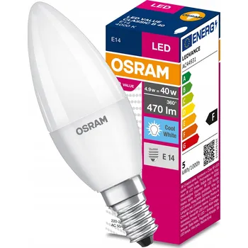 Žárovka LED žárovka Osram Value CLB 40 E14 4,9 W 470 lm neutrální bílá