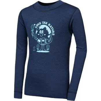 Dětské termoprádlo Dětské funkční triko Sensor Merino DF Planet dl.rukáv - Deep blue Velikost: 120