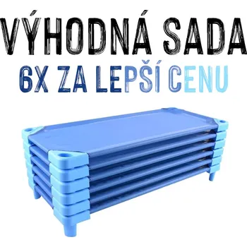 Zahradní lehátko VÝHODNÁ SADA - 6x Dětské lehátko LEONTÝNKA, modré