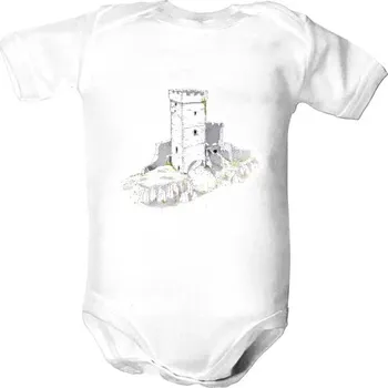Kojenecké oblečení Dětské body s potiskem Hrad dětské