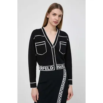 Dámský svetr Svetr s příměsí vlny Karl Lagerfeld 231W2011 černá 99X, vel. L