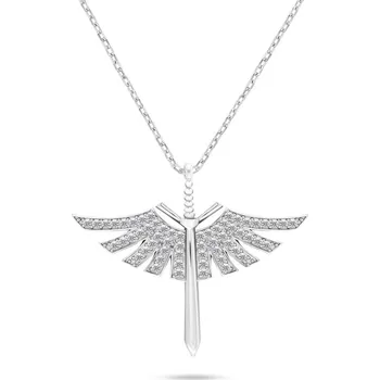Módní doplněk Brilio Silver Stylový stříbrný náhrdelník Andělský meč se zirkony NCL144W + 2 měsíce na vrácení zboží