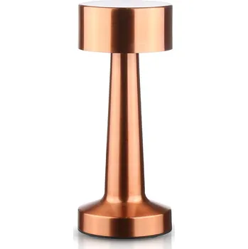 Stojací lampa Interlook HJA10-MĚĎ | Bezdrátová stolní lampa | Dotyková noční lampa s nastavitelnou barvou světla | USB světlo