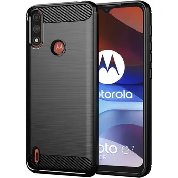 Pouzdro na mobilní telefon Techsuit Karbon Silikon Motorola Moto E7 Power Moto E7i Power Černá