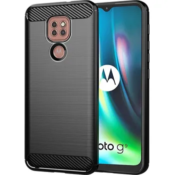 Pouzdro na mobilní telefon Techsuit Karbon Silikon Motorola Moto E7 Plus Moto G9 Play Černý