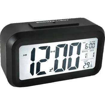 Budík Budík s LCD podsvícením černý