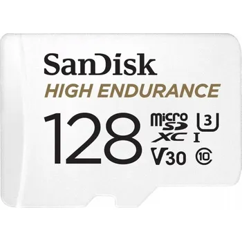 Paměťová karta Paměťová karta SanDisk High Endurance microSDXC 128 GB V30 do kamer + SD adaptér