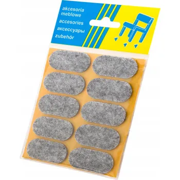 Podložka pod nábytek FILCOVÉ PODLOŽKY 20X40MM ŠEDÉ ELIPSA 10ks