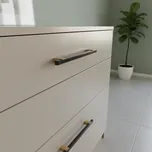 Towe wood Dřevěná úchytka LEO / Černá - přírodní buk 448 mm