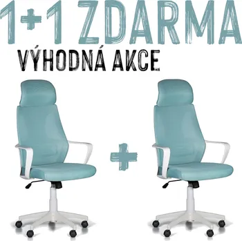 VÝHODNÁ SADA 1+1 ZDARMA - Kancelářská židle FRESCA, modrá