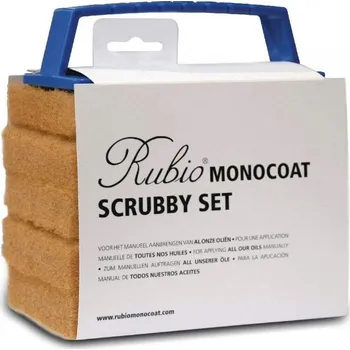 barva a nátěr na dřevo Rubio Monocoat Scrubby Set Béžových Nanášecích Padů
