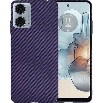 Pouzdro na mobilní telefon Techsuit Karbonové pouzdro Motorola Moto G24 Power Fialové