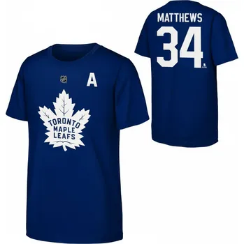 Chlapecké tričko Outerstuff Dětské tričko Auston Matthews Toronto Maple Leafs NHL Flat N&N Ctn Tee Velikost: Dětské XL (13 - 15 let)