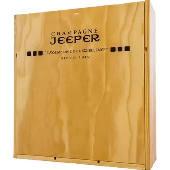 JEEPER Dárková dřevěná krabička na tři lahve