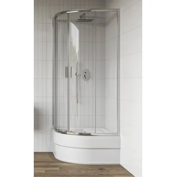 Ravak Blix II Sabina Čtvrtkruh 80x80 cm, pro vaničky Sabina, Transparent chrom 3BM40C40Z1 NBLCP4-80