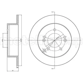 Brzdový kotouč Brzdový kotouč METELLI 23-1193C
