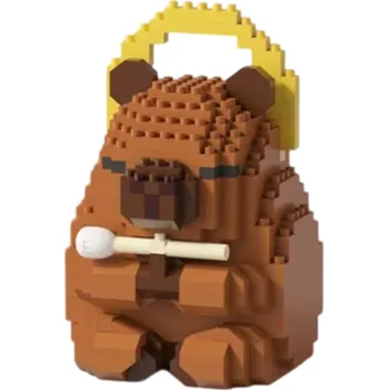 ostatní stavebnice Kapybara 6 x 6,4 x 9,3 cm Mikro stavební bloky Zvířecí model z cihliček Kreativní stavebnice pro děti i dospělé Originální dárek milovníkům zvířat