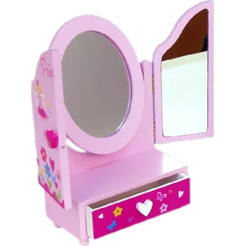 Šperkovnice Zrcadlové Medvídky krabička na šperky Princess, 3dílná, šuplík dřevěný, 16x25x8 cm, v krabici - bez obalu