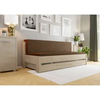 Postel Rozkládací postel Betka Dub Halifax bílý Bombay 74