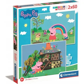 Puzzle Puzzle 2x60 Super Color prasátko Peppa