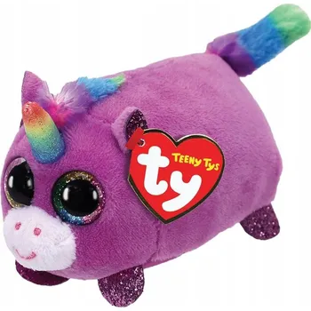 plyšák Plyšová Hračka jednorožec Ty 1 cm, fialové odstíny