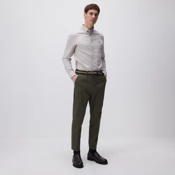 Pánské oblečení Reserved - Kalhoty chino carrot - hnědozelená - 629DT-78X - 629DT-78X-31