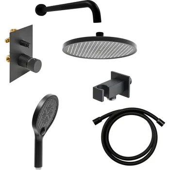 Sprchový set SAT Sprchový systém SAT Evolution včetně podomítkového tělesa černá matná SATBSEVO215CSET1 SATBSEVO215CSET1