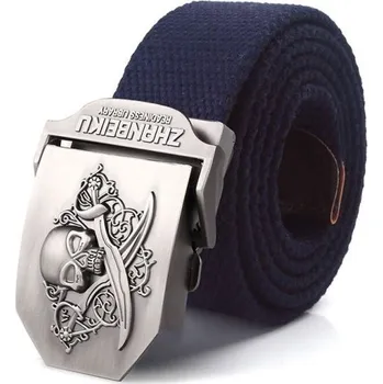 Opasek Pánský pásek s lebkou L367 130 cm 7