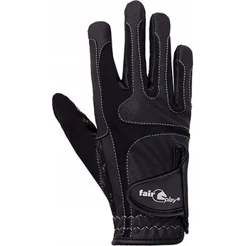 Jezdecké rukavice Jezdecké rukavice Fair play černé, vel. 11-12