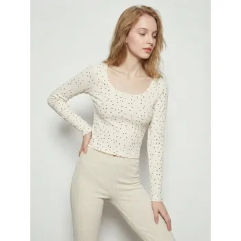 Sinsay - Bavlněná halenka s dlouhým rukávem - vícebarevná - 488EU-MC1 - 488EU-MC1-XL