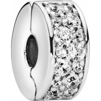 Přívěsek Přívěsek Charms Klips průhledné zirkony Pavé stříbro s925