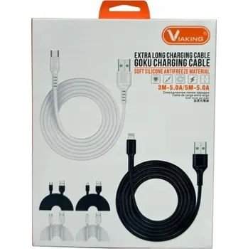 Datový kabel Kabel Viaking USB - Apple Lightning 3 m, bílý