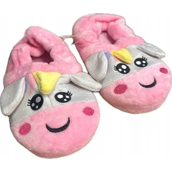 Dívčí bačkory Cleve Dětské Papuče Teplé a Pohodlné Jednorožec vel. 34-35
