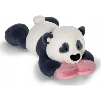 plyšák NICI LOVE PLYŠOVÝ MAZLÍČEK PŘÍTULNÍČEK PLYŠOVÁ PANDA SE SRDÍČKEM 20 CM LEŽÍCÍ