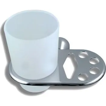 Držák na kartáček držák skleničky a kartáčků sklo/chrom 6349.0