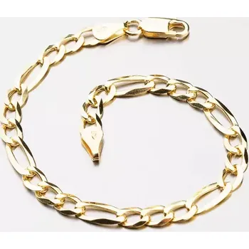 Řetízek Pozlacené Figaro - stříbro 925 CHRS-073-150-FLAT-AU délka 18 cm