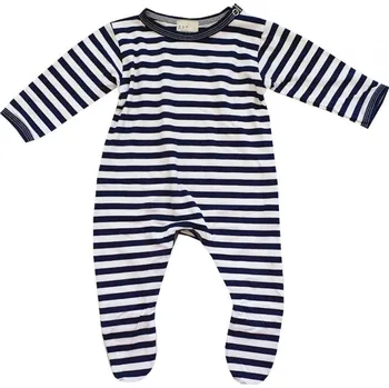 Kojenecký overall FARMERS® Dětský bambusový overal, námořník Barva: Tmavě modrá - přírodní nebělená, Velikost: 74