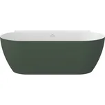 RAVAK Vana Ravak Freedom Wall II Tec 170x87 oválná akrylátová volně stojící, grey green/bílá, krytka odtoku bílá, CC71200000 CC71200000